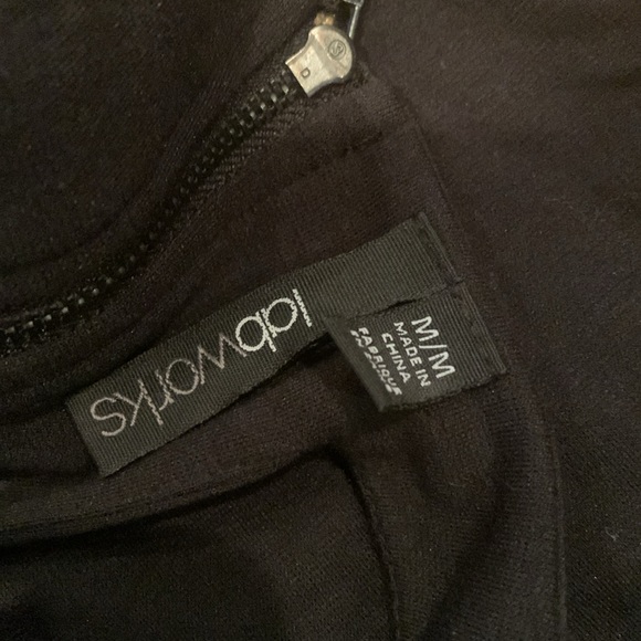 Lab Works Peek A Boo Peplum Black Dress - Picture 4 of 4